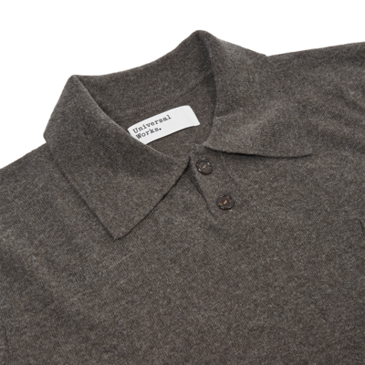Loose Polo Wool Cashmere Mix Grey